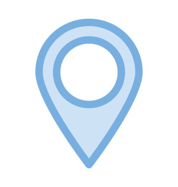 Harita PIN renkli satırı simgesi