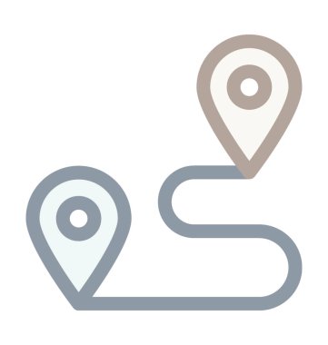 Yol konum renkli satırı simgesi