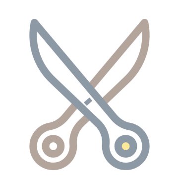 Makas renkli satırı simgesi