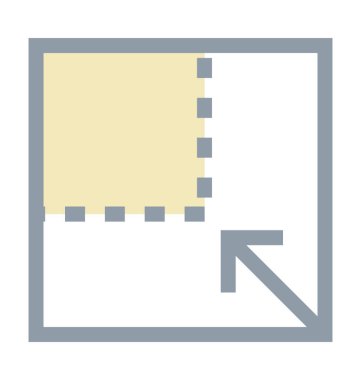 Renkli çizgi simgeyi büyütmek