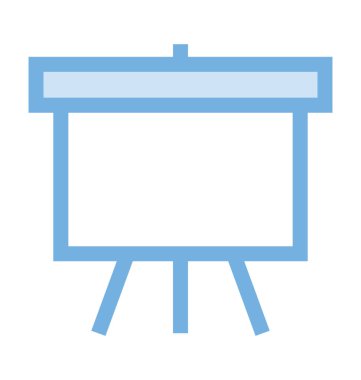 Şövale kurulu renkli satırı simgesi