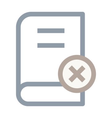 Kitap renkli çizgi simgesi çapraz