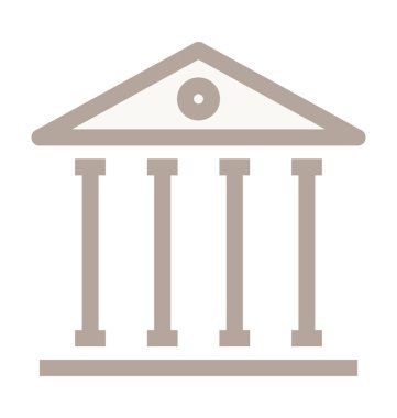 Banka Binası renkli satırı simgesi