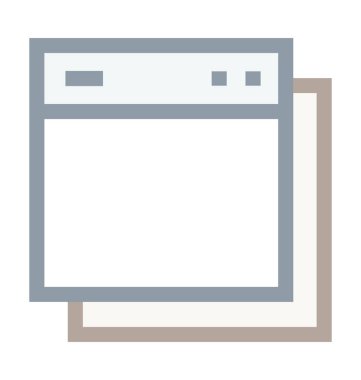 Web sayfası renkli satırı simgesi