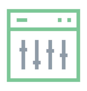 Ekran ekolayzer renkli çizgi simgesini