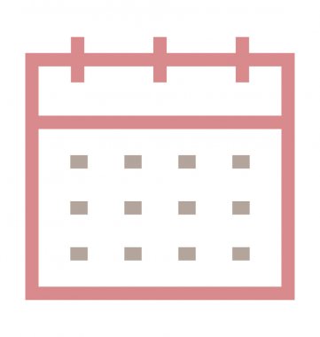 Takvim renkli çizgi simgesini