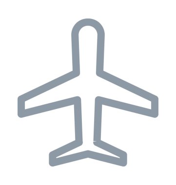 Uçak renkli satırı simgesi