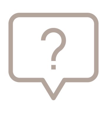 Soru işareti renkli satırı simgesi