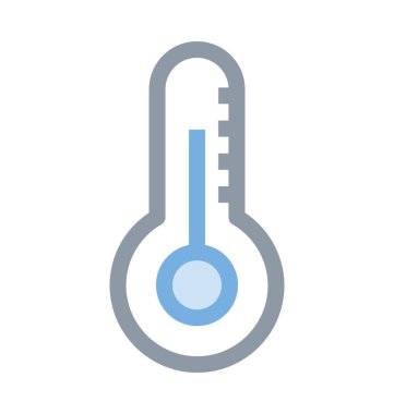 Termometre renkli satırı simgesi