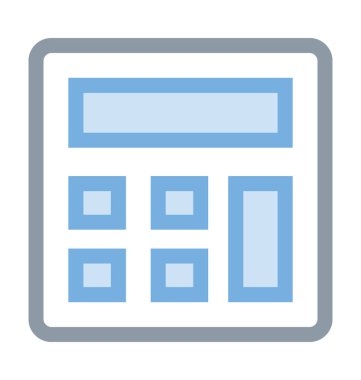 Hesap makinesi renkli satırı simgesi