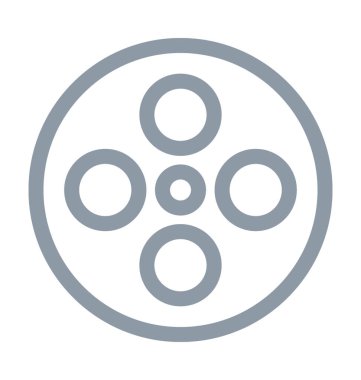 Kamera Reel renkli çizgi simgesi