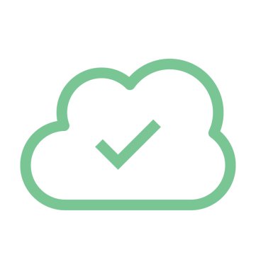 Bulut renkli çizgi simgesini kontrol