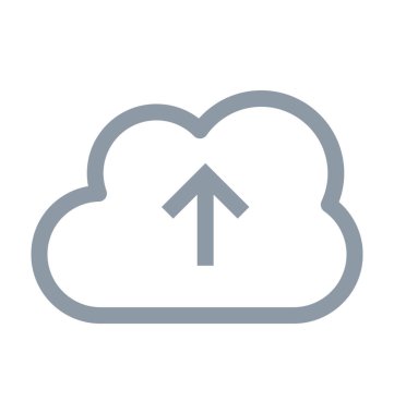 Bulut Upload renkli satırı simgesi