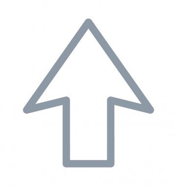 Yukarı ok renkli çizgi simgesi