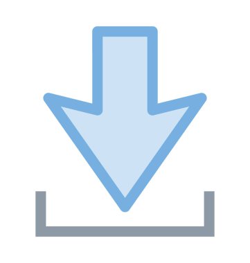 Ok renkli çizgi simgesi