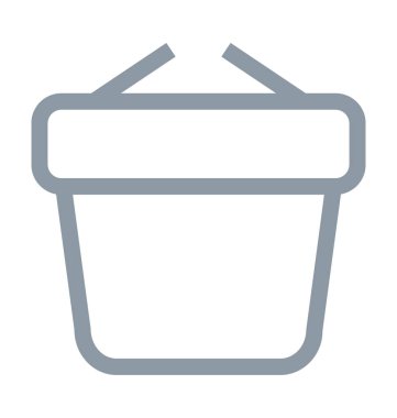 Alışveriş sepeti renkli satırı simgesi