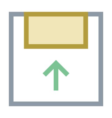 Disket renkli satırı simgesi