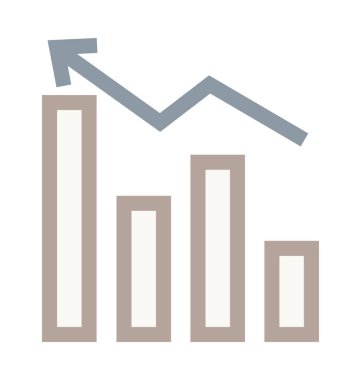 İstatistik renkli satırı simgesi
