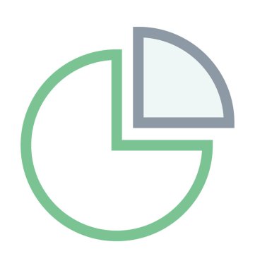 Pasta grafik renkli satırı simgesi