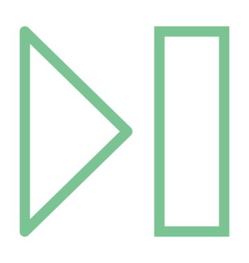 Hızlı ileri renkli satırı simgesi