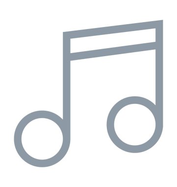 Müzik Not renkli çizgi simgesini