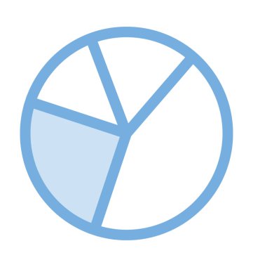 Pasta grafik renkli satırı simgesi