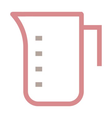 Ölçüm kabı renkli satırı simgesi