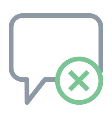 İleti renkli vektör simgesi silmek