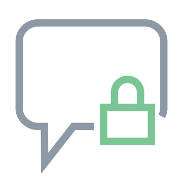 Özel sohbet renkli vektör simgesi