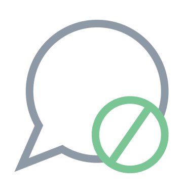 Blok ileti renkli vektör simgesi