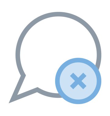 İleti renkli vektör simgesi silmek