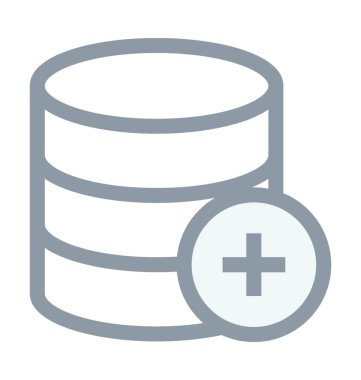 Veritabanı renkli vektör simge ekle