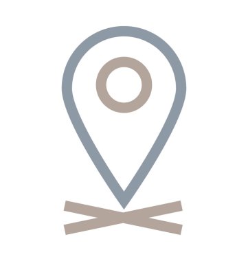 harita pin renk vektör simgesi