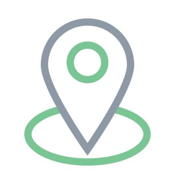 harita pin renk vektör simgesi