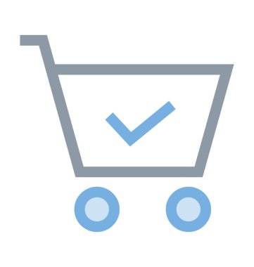 Renkli vektör simge satın doğruladı