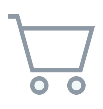 Alışveriş arabası renkli vektör simgesi