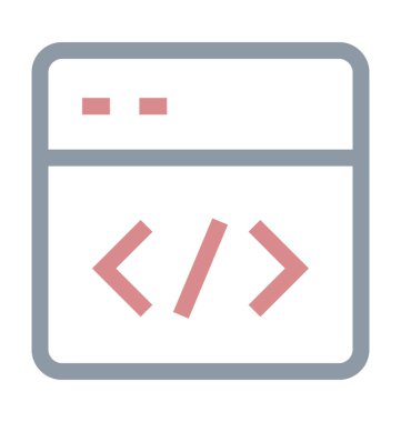 Renkli vektör simge kodlama html