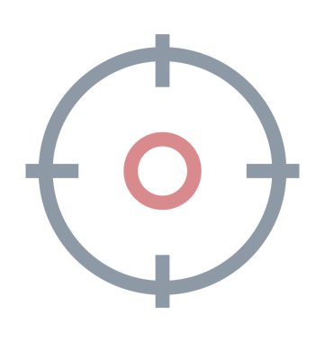 İnce artı renkli vektör simgesi