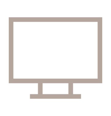 Monitör renkli vektör simgesi