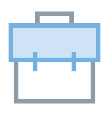 Okul çantası renkli vektör simgesi