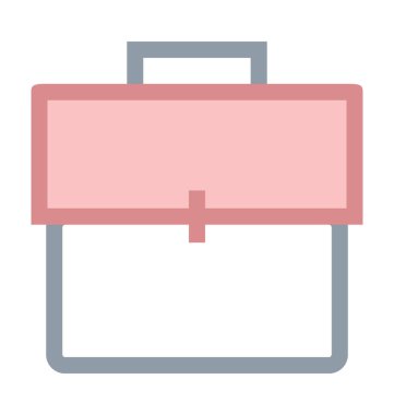 Okul çantası renkli vektör simgesi