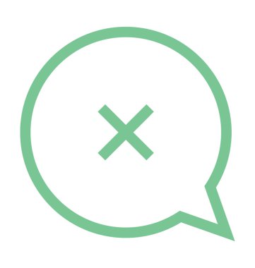 İleti renkli vektör simgesi silmek