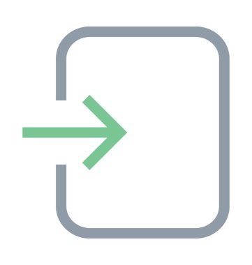 Oturum kapatma renkli vektör simgesi