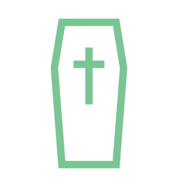 Tabut renkli vektör simgesi