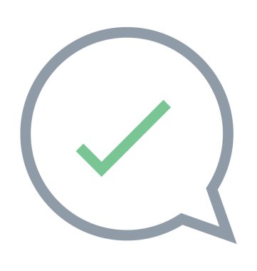 Renkli vektör simge gönderilen ileti