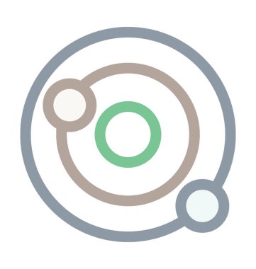 Güneş sistemi renkli vektör simgesi