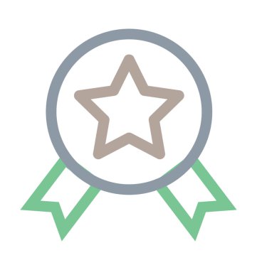 Şerit rozet renkli vektör simgesi