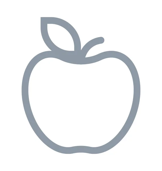 Apfel Farbige Linie Symbol — Stockvektor