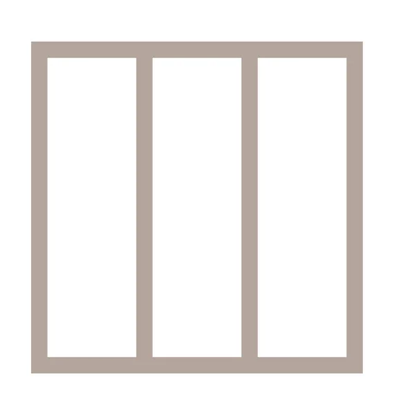 Dreispaltiges Farbiges Liniensymbol — Stockvektor
