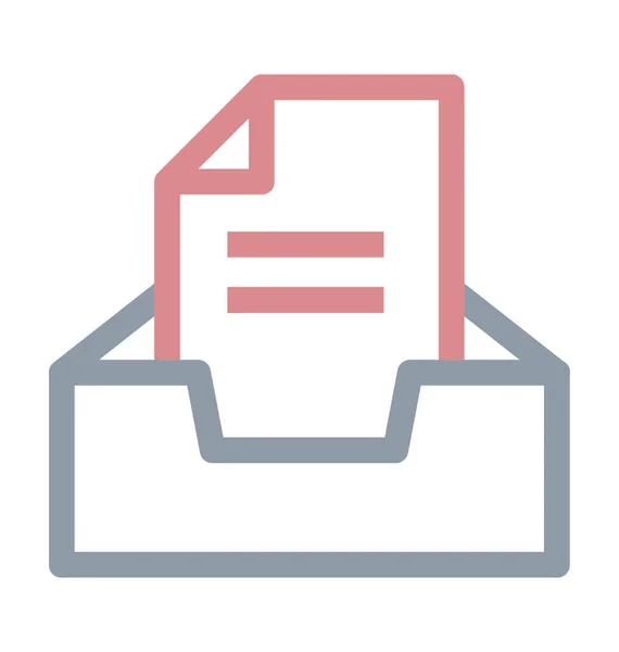 Extension Fichier Icône Ligne Colorée — Image vectorielle